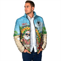 Personalized Hawaii Golf Christmas Padded Jacket Mele Kalikimaka Funny Golfer Santa LT01 - Polynesian Pride