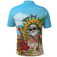 Personalized Hawaii Golf Christmas Polo Shirt Mele Kalikimaka Funny Golfer Santa LT01 - Polynesian Pride