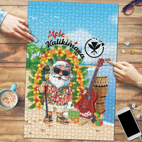 Hawaii Golf Christmas Puzzle Mele Kalikimaka Funny Golfer Santa LT01 Blue - Polynesian Pride