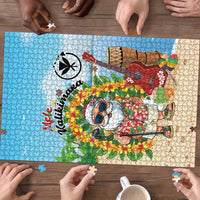 Hawaii Golf Christmas Puzzle Mele Kalikimaka Funny Golfer Santa LT01 - Polynesian Pride