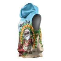 Personalized Hawaii Golf Christmas Sleeveless Hoodie Mele Kalikimaka Funny Golfer Santa LT01 - Polynesian Pride