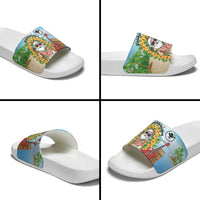 Hawaii Golf Christmas Slide Sandals Mele Kalikimaka Funny Golfer Santa LT01 - Polynesian Pride