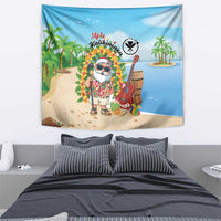 Hawaii Golf Christmas Tapestry Mele Kalikimaka Funny Golfer Santa LT01 - Polynesian Pride