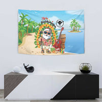 Hawaii Golf Christmas Tapestry Mele Kalikimaka Funny Golfer Santa LT01 - Polynesian Pride