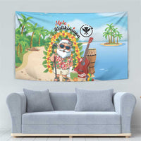 Hawaii Golf Christmas Tapestry Mele Kalikimaka Funny Golfer Santa LT01 - Polynesian Pride