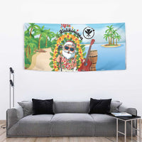Hawaii Golf Christmas Tapestry Mele Kalikimaka Funny Golfer Santa LT01 - Polynesian Pride