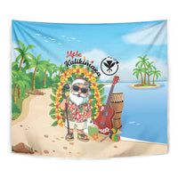 Hawaii Golf Christmas Tapestry Mele Kalikimaka Funny Golfer Santa LT01 - Polynesian Pride