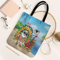 Hawaii Golf Christmas Tote Bag Mele Kalikimaka Funny Golfer Santa LT01 Black Strap One Size Blue - Polynesian Pride