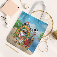 Hawaii Golf Christmas Tote Bag Mele Kalikimaka Funny Golfer Santa LT01 White Strap One Size Blue - Polynesian Pride