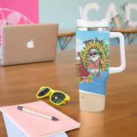 Personalized Hawaii Golf Christmas Tumbler With Handle Mele Kalikimaka Funny Golfer Santa LT01 - Polynesian Pride