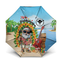Hawaii Golf Christmas Umbrella Mele Kalikimaka Funny Golfer Santa LT01 One Size Folded 11.42 inch Opened Diameter 37.4 inch Blue - Polynesian Pride