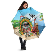 Hawaii Golf Christmas Umbrella Mele Kalikimaka Funny Golfer Santa LT01 - Polynesian Pride