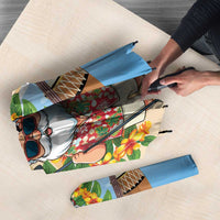 Hawaii Golf Christmas Umbrella Mele Kalikimaka Funny Golfer Santa LT01 - Polynesian Pride