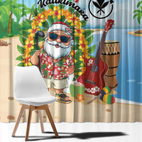 Hawaii Golf Christmas Window Curtain Mele Kalikimaka Funny Golfer Santa LT01 - Polynesian Pride