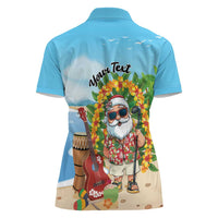 Personalized Hawaii Golf Christmas Women Polo Shirt Mele Kalikimaka Funny Golfer Santa - Polynesian Pride
