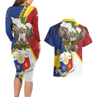 Personalized Philippines Couples Matching Long Sleeve Bodycon Dress and Hawaiian Shirt Filipino Araw ng Kalayaan