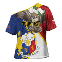 Personalized Philippines Cross Shoulder Shirt Filipino Araw ng Kalayaan LT01 - Polynesian Pride