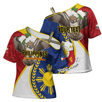 Personalized Philippines Cross Shoulder Shirt Filipino Araw ng Kalayaan LT01 - Polynesian Pride