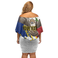 Personalized Philippines Family Matching Off Shoulder Short Dress and Hawaiian Shirt Filipino Araw ng Kalayaan