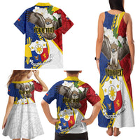 Personalized Philippines Family Matching Tank Maxi Dress and Hawaiian Shirt Filipino Araw ng Kalayaan