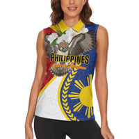 Personalized Philippines Women Sleeveless Polo Shirt Filipino Araw ng Kalayaan