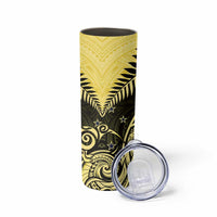 Aotearoa Skinny Tumbler Maori Kiwi Yellow Fern