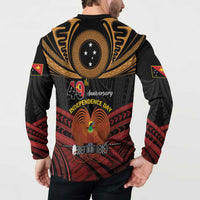 Papua New Guinea Bird of Paradise Button Sweatshirt 16 September 1975 Independence Day Anniversary