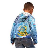 Tuvalu mo te Atua Kid Hoodie Tuvalu Dolphin Polynesian Pattern