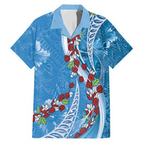 Fiji Tagimaucia Floral Family Matching Mermaid Dress and Hawaiian Shirt Tapa Pattern