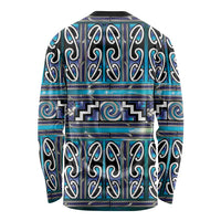 Maori Matariki Long Sleeve Shirt Blue Galaxy Aesthetic Koru Art
