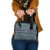 Maori Matariki Shoulder Handbag Blue Galaxy Aesthetic Koru Art