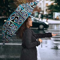 Maori Matariki Umbrella Blue Galaxy Aesthetic Koru Art
