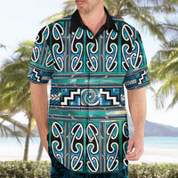 Maori Matariki Hawaiian Shirt Green Galaxy Aesthetic Koru Art LT01 - Polynesian Pride
