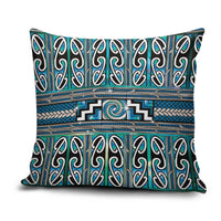 Maori Matariki Pillow Cover Green Galaxy Aesthetic Koru Art