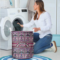 Maori Matariki Laundry Basket Pink Galaxy Aesthetic Koru Art