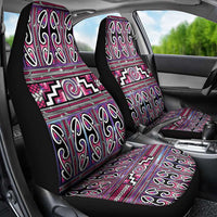Maori Matariki Car Seat Cover Pink Galaxy Aesthetic Koru Art LT01 - Polynesian Pride