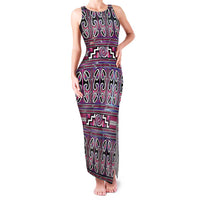 Maori Matariki Family Matching Tank Maxi Dress and Hawaiian Shirt Pink Galaxy Aesthetic Koru Art