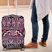 Maori Matariki Luggage Cover Pink Galaxy Aesthetic Koru Art LT01 Pink - Polynesian Pride