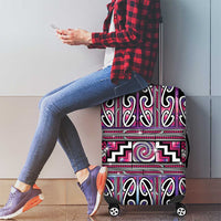 Maori Matariki Luggage Cover Pink Galaxy Aesthetic Koru Art LT01 - Polynesian Pride