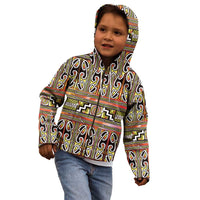 Maori Matariki Kid Hoodie Yellow Galaxy Aesthetic Koru Art LT01 - Polynesian Pride