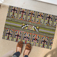 Maori Matariki Rubber Doormat Yellow Galaxy Aesthetic Koru Art