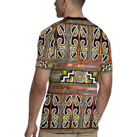 Maori Matariki Rugby Jersey Yellow Galaxy Aesthetic Koru Art