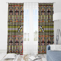 Maori Matariki Window Curtain Yellow Galaxy Aesthetic Koru Art