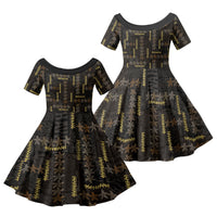 Hawaii Brown Plumeria Lei Black Family Matching Tank Maxi Dress and Hawaiian Shirt Frangipani Floral Heritage Art LT01 Daughter's Dress Black - Polynesian Pride