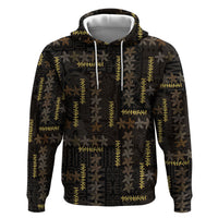 Hawaii Brown Plumeria Lei Black Hoodie Frangipani Floral Heritage Art