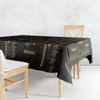 Hawaii Brown Plumeria Lei Black Tablecloth Frangipani Floral Heritage Art