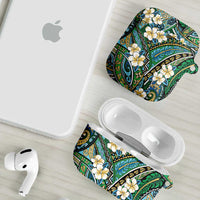 Polynesian Hibiscus Tropical Green Floral AirPods Case Tribal Pattern - Polynesian Pride