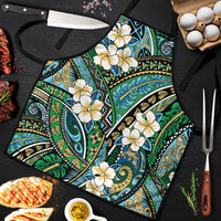 Polynesian Hibiscus Tropical Green Floral Apron Tribal Pattern LT01 Green - Polynesian Pride