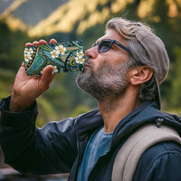 Polynesian Hibiscus Tropical Green Floral 4 in 1 Can Cooler Tumbler Tribal Pattern - Polynesian Pride