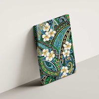 Polynesian Hibiscus Tropical Green Floral Canvas Wall Art Tribal Pattern - Polynesian Pride